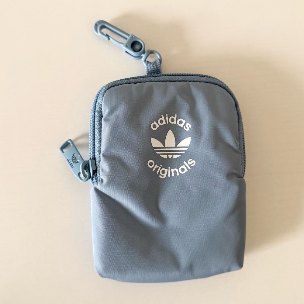 Adidas originals blue keychain bag pouch